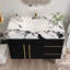 Meuble-lavabo flottant 36 po avec lavabo en céramique et plateau en faux marbre 36 po