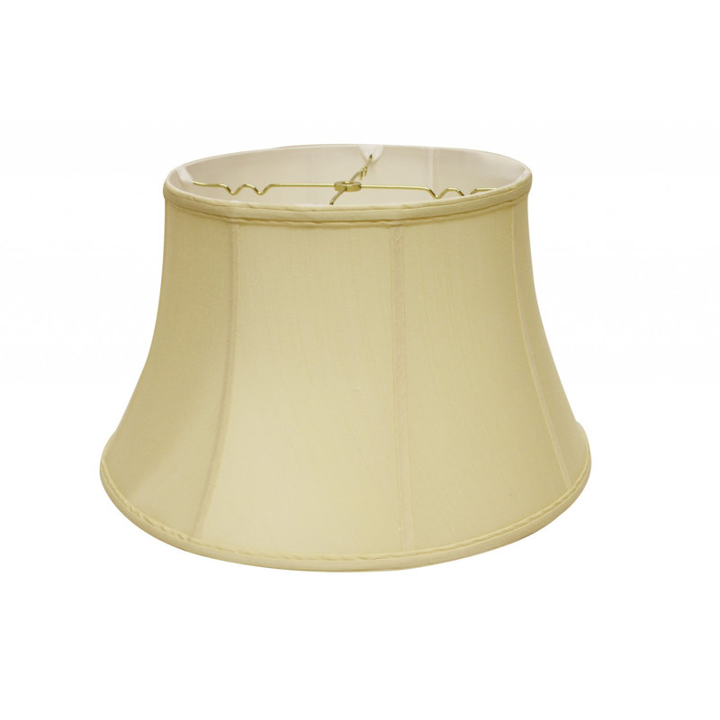 Abat-jour tambour Monay Shantung, H 10 po x l 18 po x P 18 po, Blanc antique