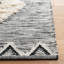 Tapis en laine / coton tissé à la main Kenya en noir / ivoire-1740332708