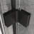 Heavy - Duty Zinc Alloy Handle 30"x 72" Pivot Glass Shower Door, Adjustable Width, 180° System, Water Sealing Hinges And Seal Black Finish 1/4 Inch (6mm) Tempered Clear Glass, Reversible