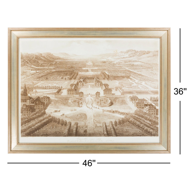 «Bird's Eye View of Versailles», impression encadrée