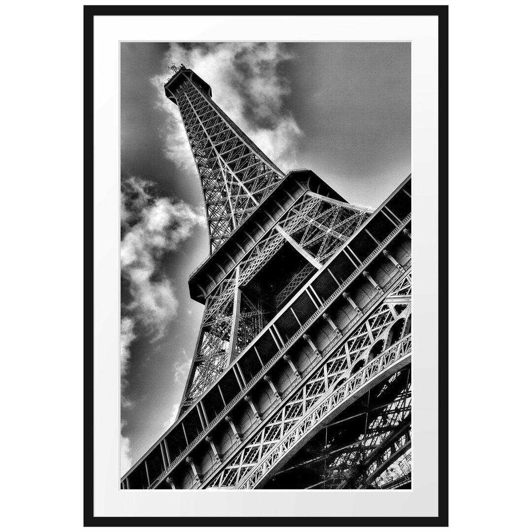 Gerahmtes Poster Gigantischer Eifelturm Paris