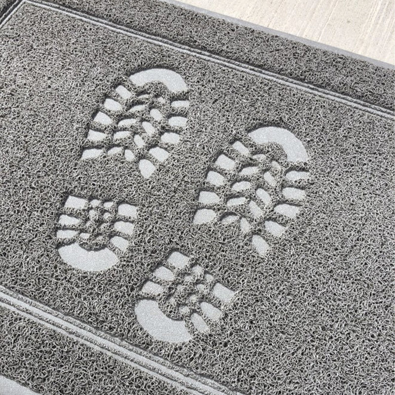 Footprints Large Sanitizing Doormat in Grey