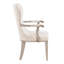 Ensemble de 2 fauteuils Traditional Elegance avec revêtement en tissu ivoire