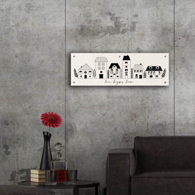 Little Houses 1' by Sarah Adams Acrylic Glass Wall Art