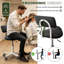 Tabouret ergonomique selle avec dossier, chaise pivotante à roulettes réglable en hauteur, noir-1054879635