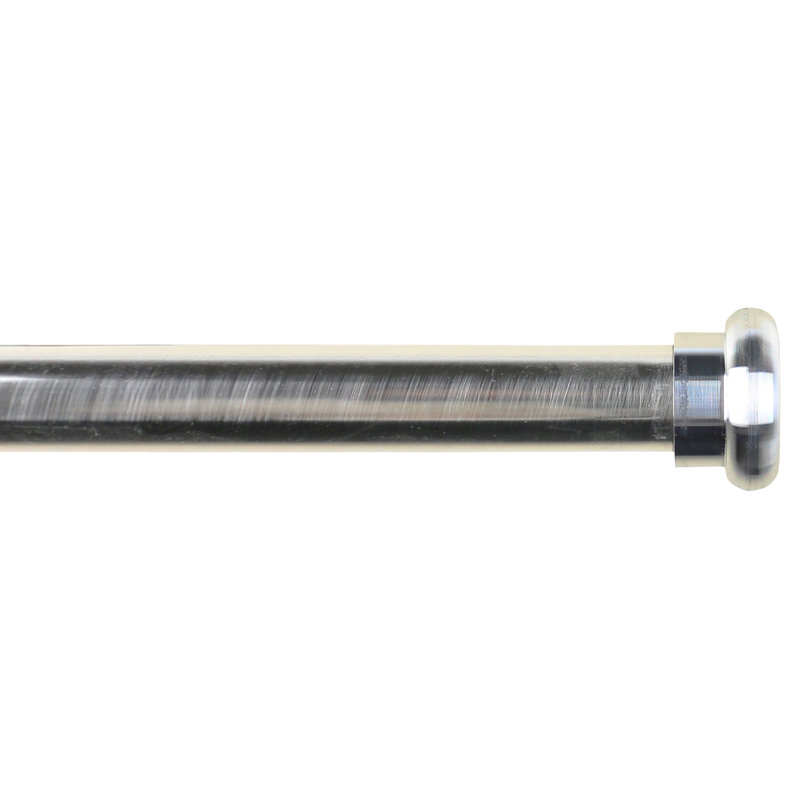 Tringle à rideaux simple Maryama, l 84 po à 120 po, Acier brossé