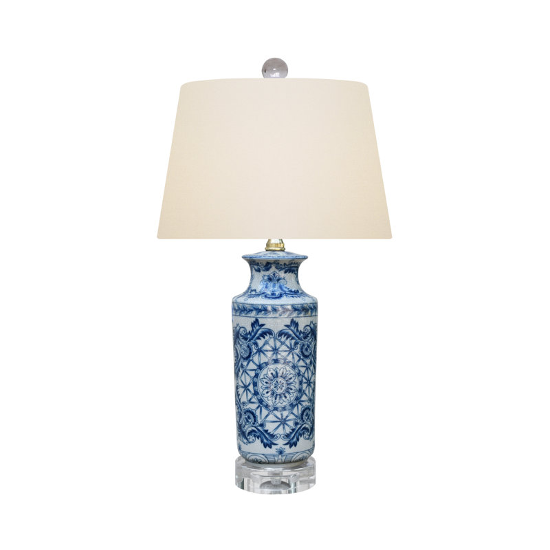 LAMPE Vase en porcelaine noir et blanc Phoenix