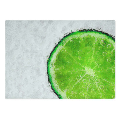 Tempered Glass Slice of Line Chopping Board