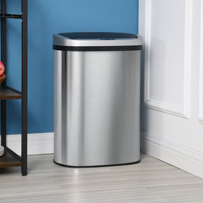 Kitchen Stainless Steel 13 Gallon Motion Sensor Trash Can