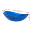 Lavabo de salle de bain vasque ovale en verre bleu