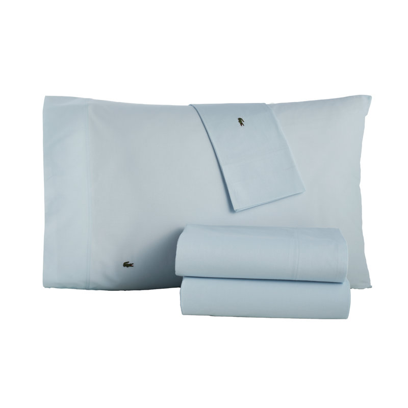 Ensemble de draps Lacoste, Brise bleue, Ensemble literie pour lit simple