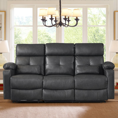Desjambra 80.7" Vegan Leather Power Reclining Sofa by Latitude Run