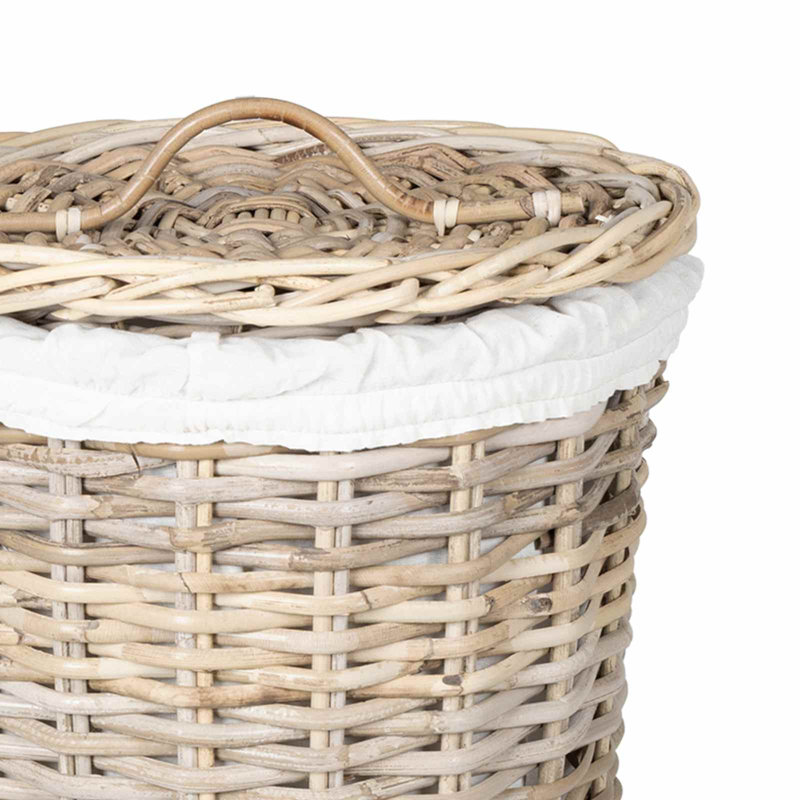 Laundry Basket, Natural Grey