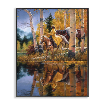 «Cowboy in Autumn Landscape», estampe numérique, conception de Jack Sorenson