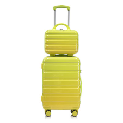 Ensemble de coffre de voyage à roulettes pivotantes 2 pièces 14 "/ 20" avec étui de meuble-lavabo 14 ", système de coffre de cabine rigide imperméable avec serrure à combinaison PC