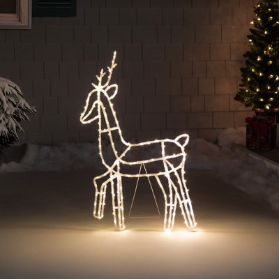 Décoration de Noël musicale illuminée et animée du père Noël - 32 po