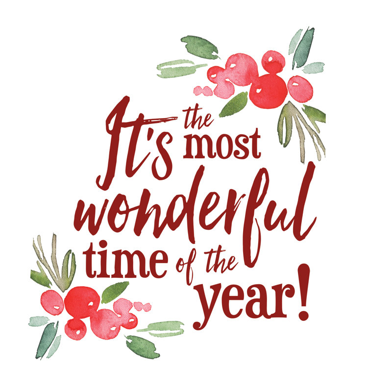 Its The Most Wonderful Time Of Year - Wrapped Canvas Print, 30cm H x 30cm W x 3.8cm D