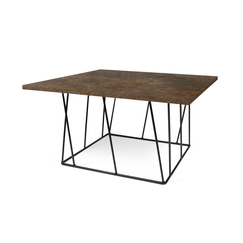 Cabrera Coffee Table, Black Lacquered Steel, Pure White
