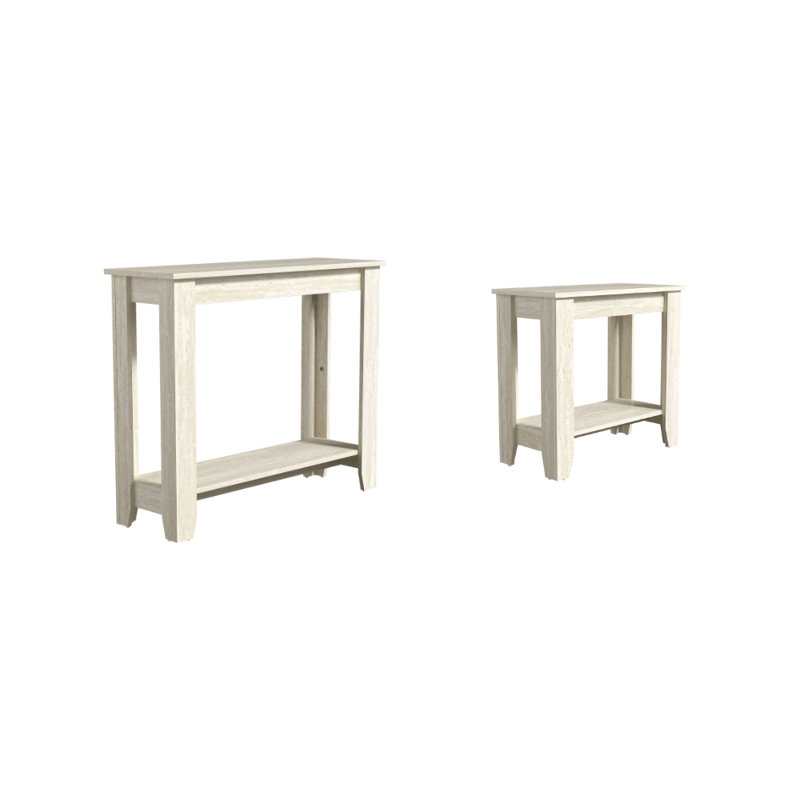 Weddel Basilico Transitional 2 Piece Living Room Table Set, Dusty Gray Oak, Dusty Gray Oak