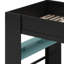 Lit mezzanine double avec bureau à hauteur réglable, garde-robe et lumière RVB-118612923