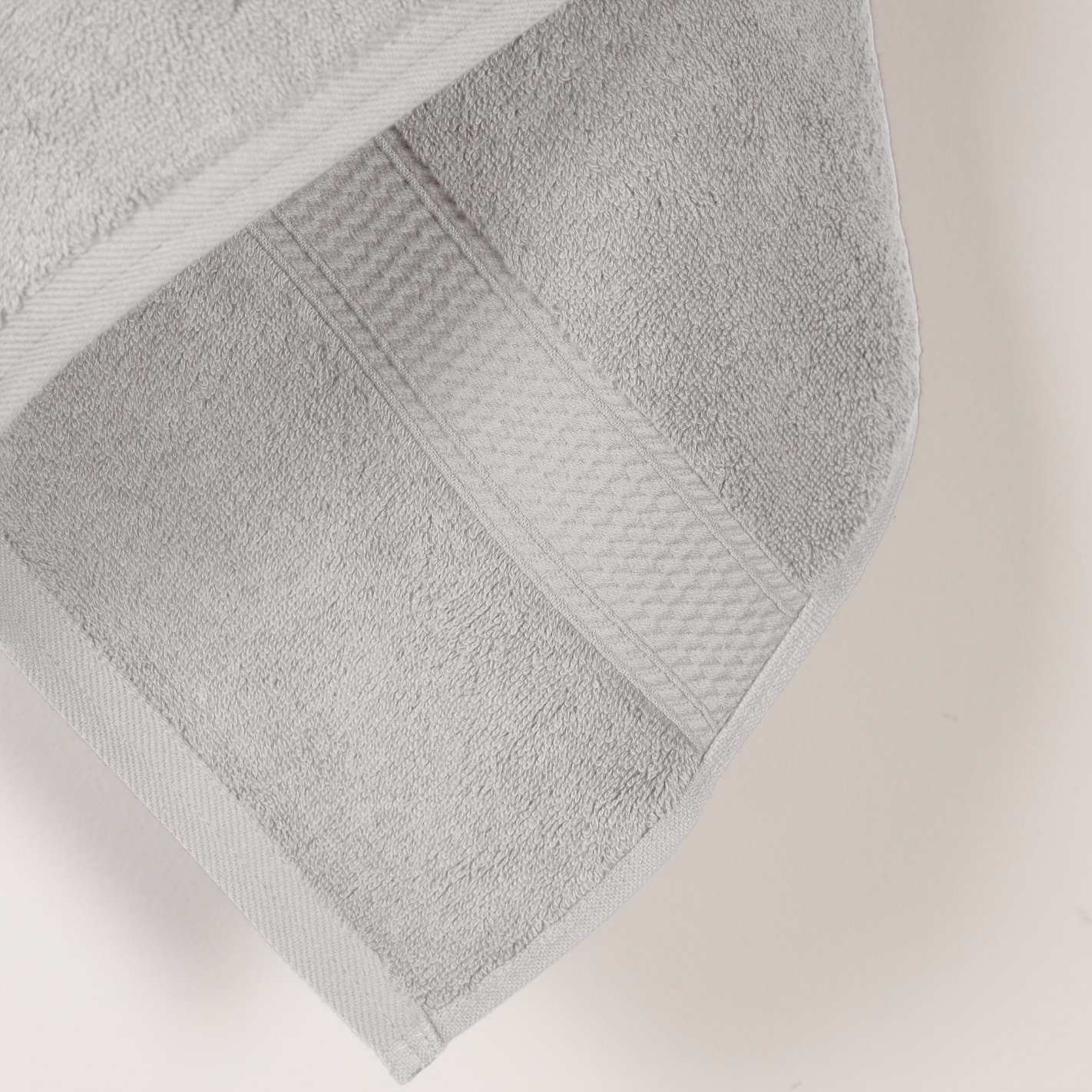 2-Piece Egyptian Cotton Bath Towel Set, Silver