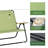 Double Folding Camping Chair, Loveseat For 2 Adults, Portable Camping Couch With Wood Armrest & Cupholders, For Backpacking, Beach, Sports Travel, Green-782404136