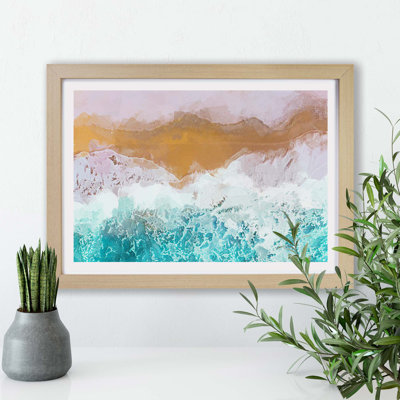 Beach on the Almafi Coast - Framed Print