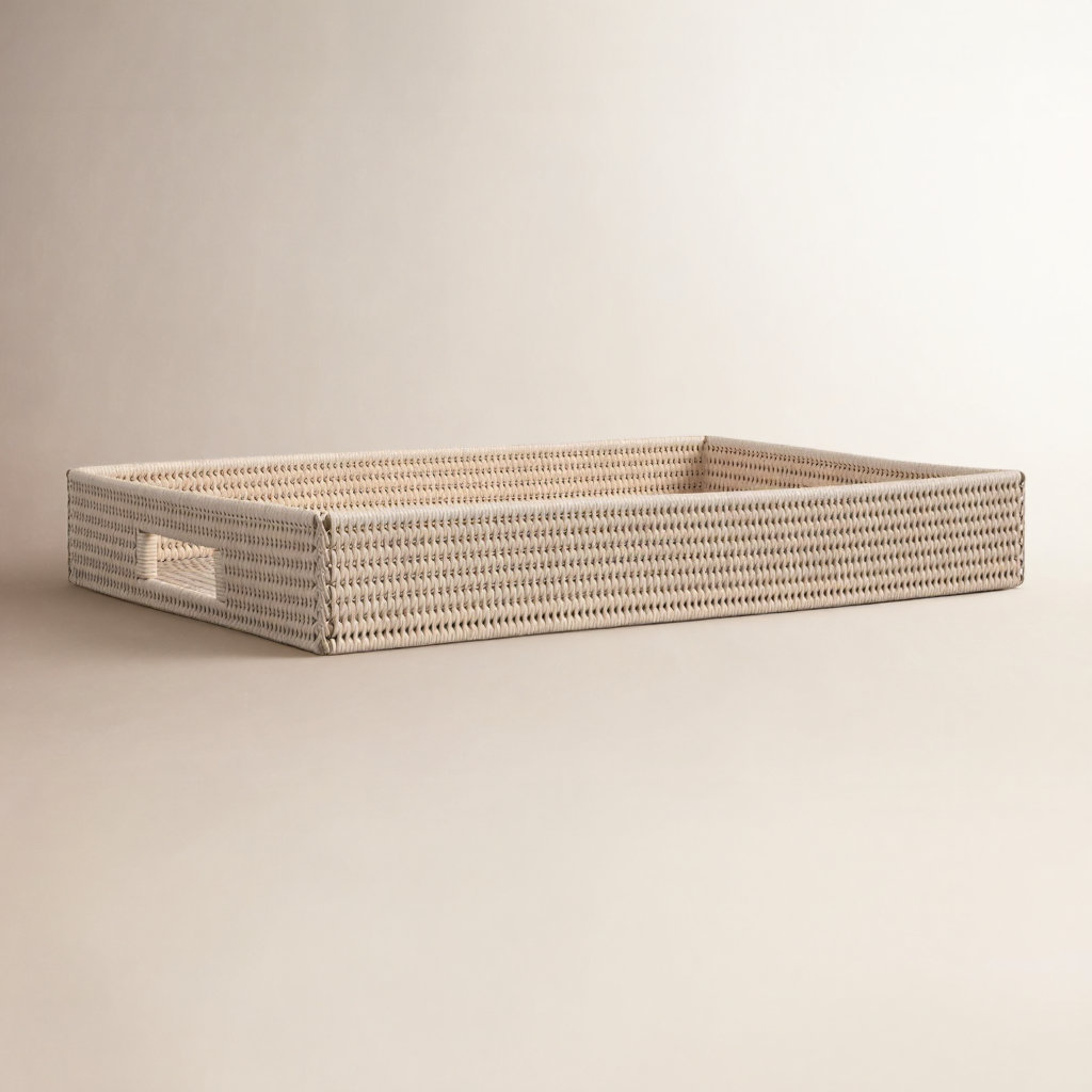 Landers Decorative Tray, White Wash