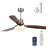 52 In. Wood Smart Indoor Silver Ceiling Fan With 3-colours Led Light/ Dimmer And Dc Motor And App/remote/memory Function-1376145982