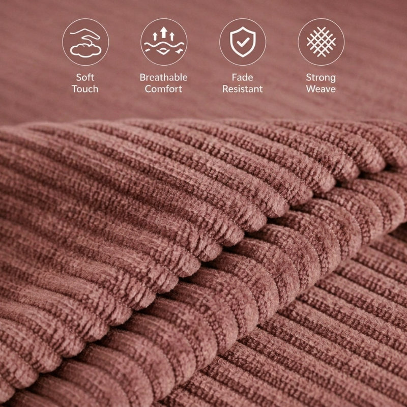 Canapé-lit Boneless, Pink Corduroy