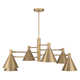 Pharos 6-Light Chandelier in Noble Brass by Breegan Jane