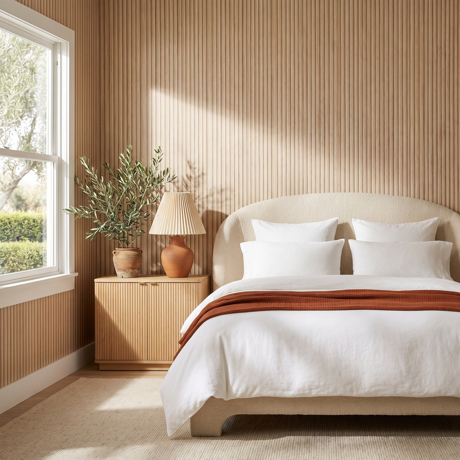 Reeded Wood Self-Adhesive Wallpaper Roll
