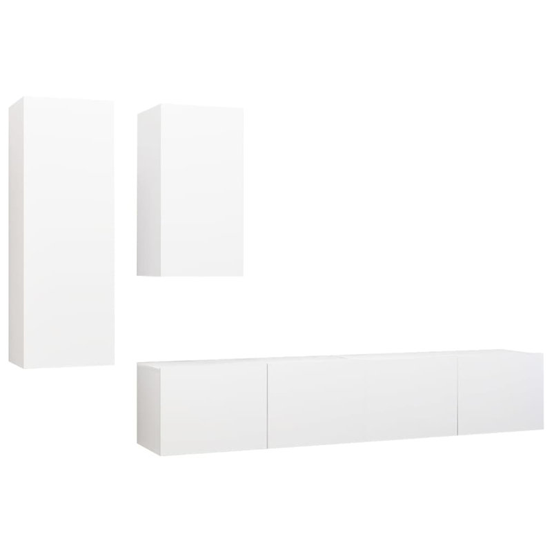 Blackjr TV Stand for TVs up to 88", High Gloss White, 80cm