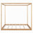 King Size Canopy Platform Bed With Support Legs