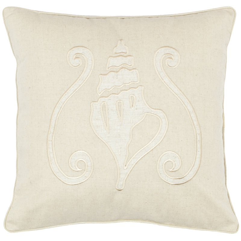 Shawn Embroidered Feather Reversible Throw Pillow