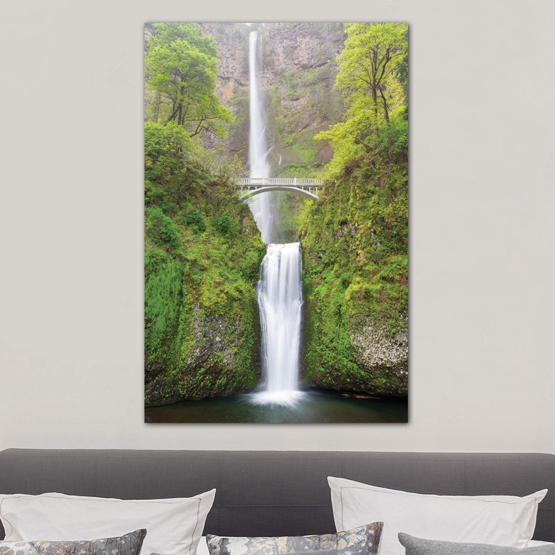 Oregon, Columbia River Gorge National Scenic Area, Multnomah Falls by Jamie & Judy Wild - Wrapped Canvas Print