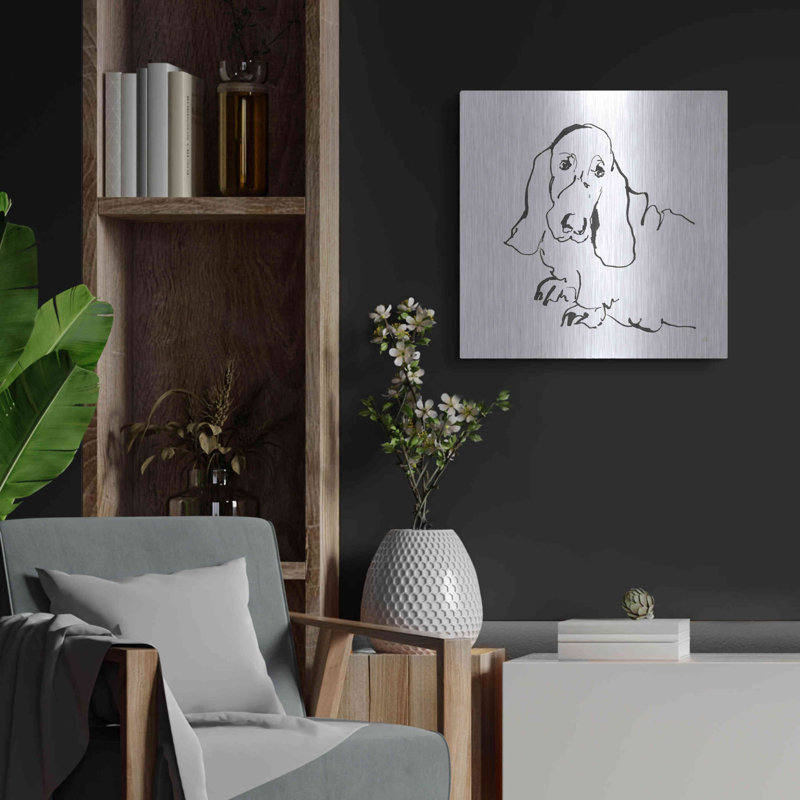 «Line Dog Basset Hound» par Chris Paschke, H 24 po x l 24 po