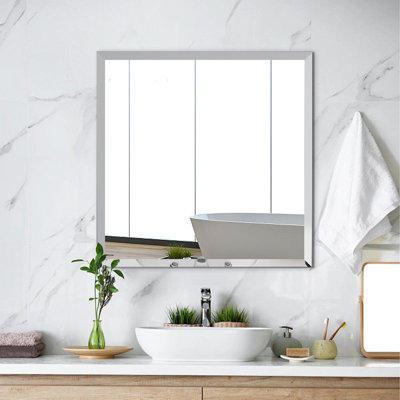 Miroir décoratif de salle de bain rectangulaire sans cadre