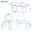 Ensemble de table de salle à manger 6 pièces, table de cuisine de ferme avec 4 chaises rembourrées et 1 banc, sièges pour 6, ensemble de salle à manger rectangulaire pour la salle à manger, cuisine-305583760-305583761
