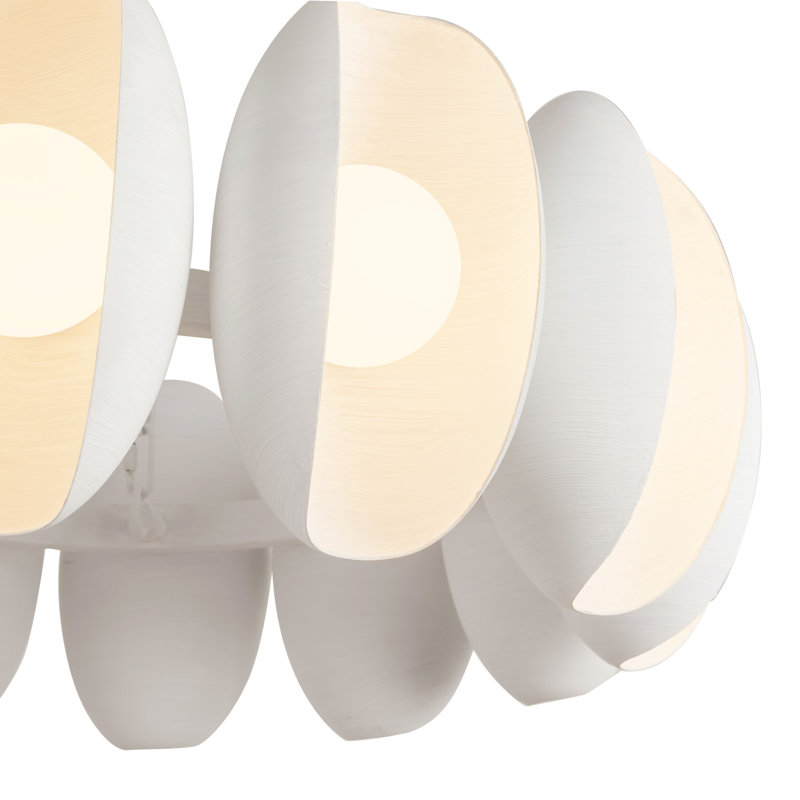 Cortez 25-in Brass dimmable LED Chandelier, White