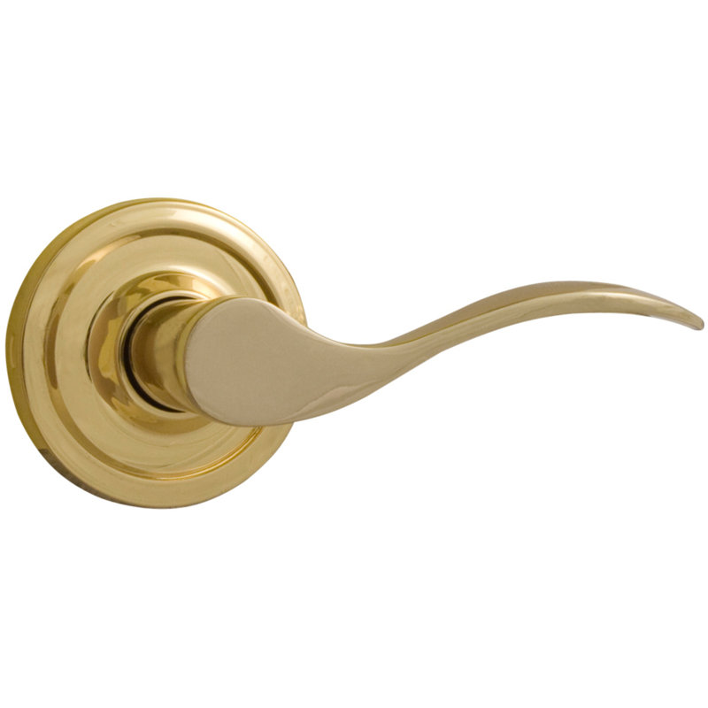 Levier de porte de passage Bordeau, Nickel satiné, Droite