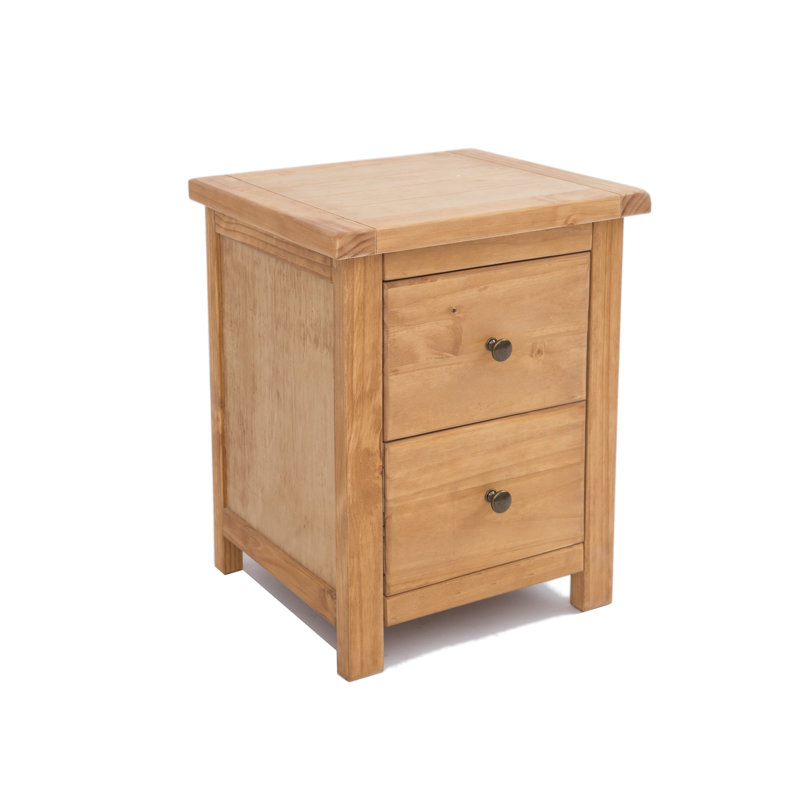 Audette 45cm W Solid + Manufactured Wood Bedside Table