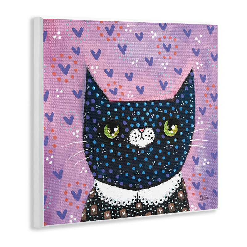 Art mural fantaisiste à motif de chat par Melissa Averinos