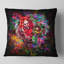  Coussin tête de tigre abstrait avec demi-crâne abstrait-29516066-29516069