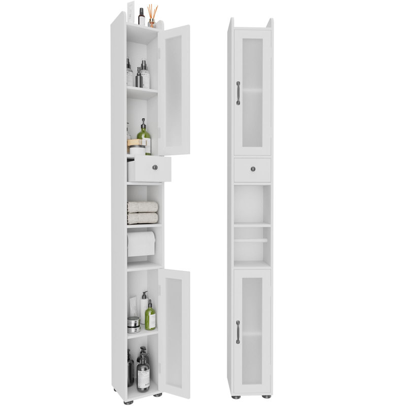 70'' Tall Bathroom Cabinet Narrow Storage Cabinet With Adjustable Shelves And Doors