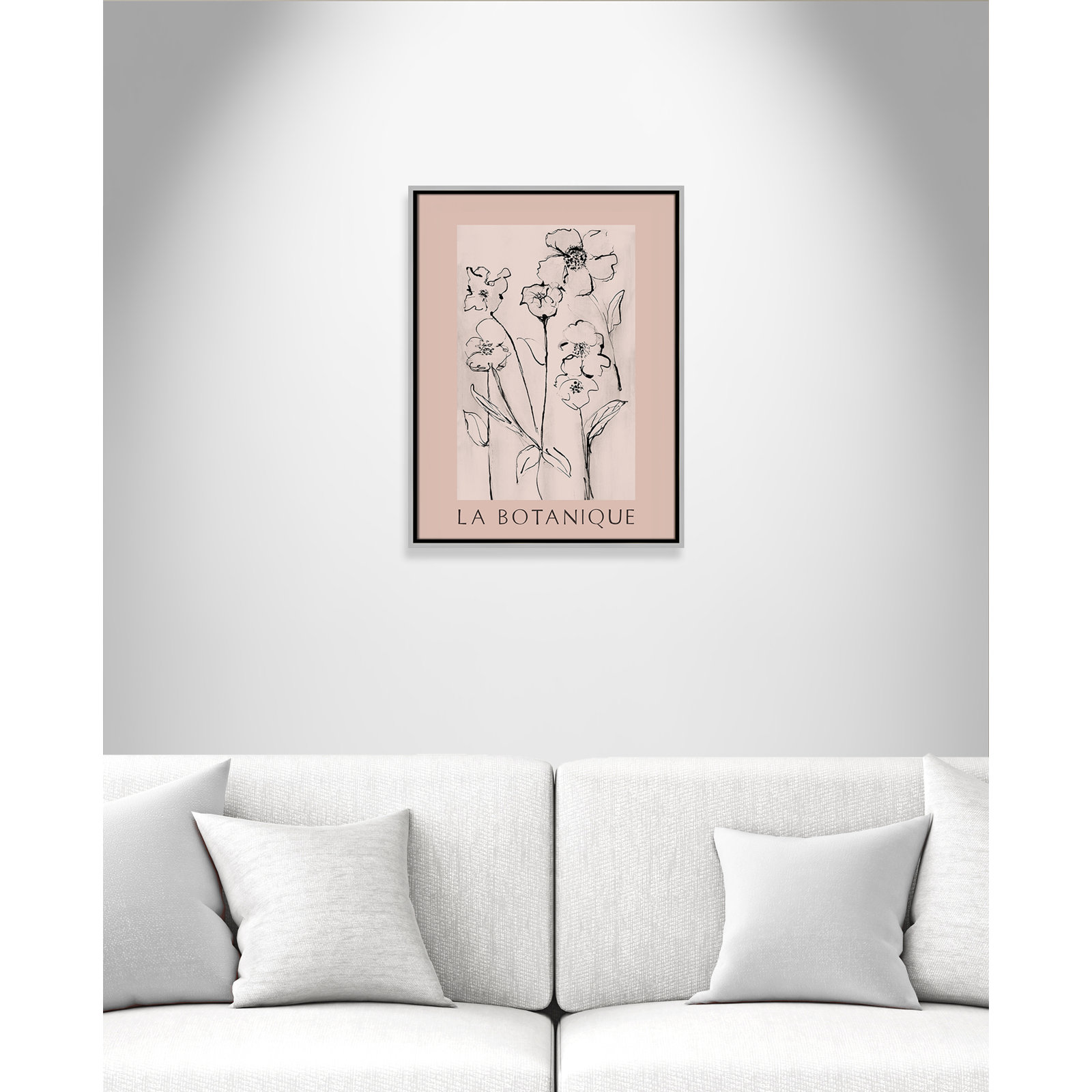 Riya "La Botanique" Print by Susan Jill, Silver Floater Frame, No, 25.5" H x 19.5" W x 2" D