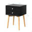 Table d'appoint, table de chevet avec 2 tiroirs, table de chevet avec rangement Mid-Century moderne, petite table de chevet-1134208441