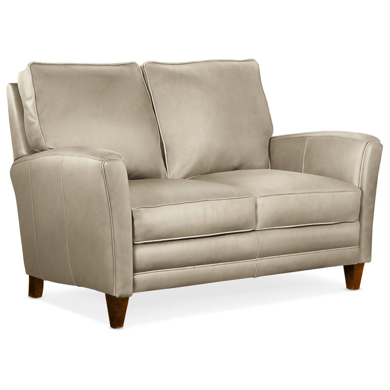 Zion Upholstered 63'' Loveseat, New Classiques, Empyrean Mist Genuine Leather