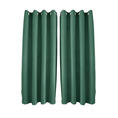 Linen Blend Blackout Curtain Panel Pair
